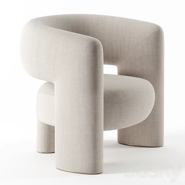 Via del Corso armchair by Man of Parts 3D Model Via del Corso armchair by Man of Parts 3D Model