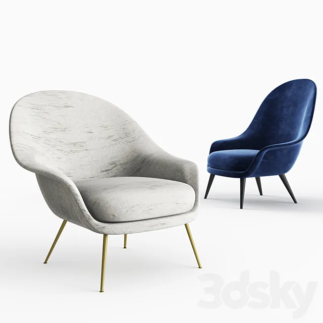 Viaduct Bat Lounge Chair 3D Model Viaduct Bat Lounge Chair 3D Model