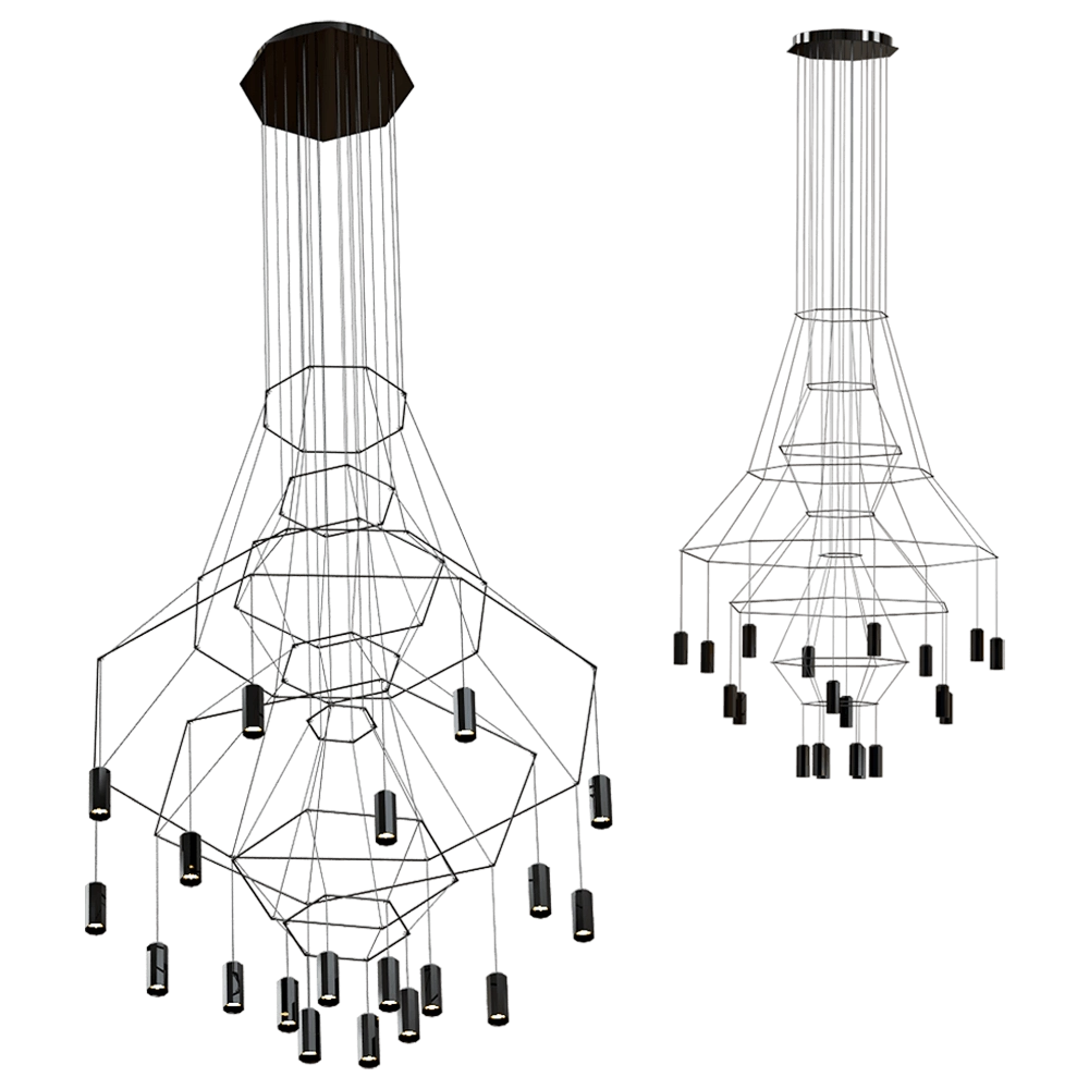 Vibia – Chandelier Wireflow – 0315 3D Model Vibia – Chandelier Wireflow – 0315 3D Model