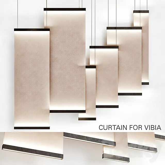 Vibia Curtain 7160 3D Model Vibia Curtain 7160 3D Model