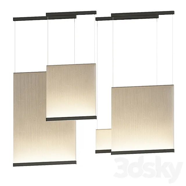 Vibia Curtain Fabric pendant lamp 3D Model