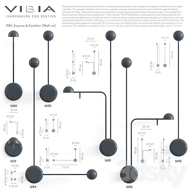 Vibia Pin (wall set) 3DModel