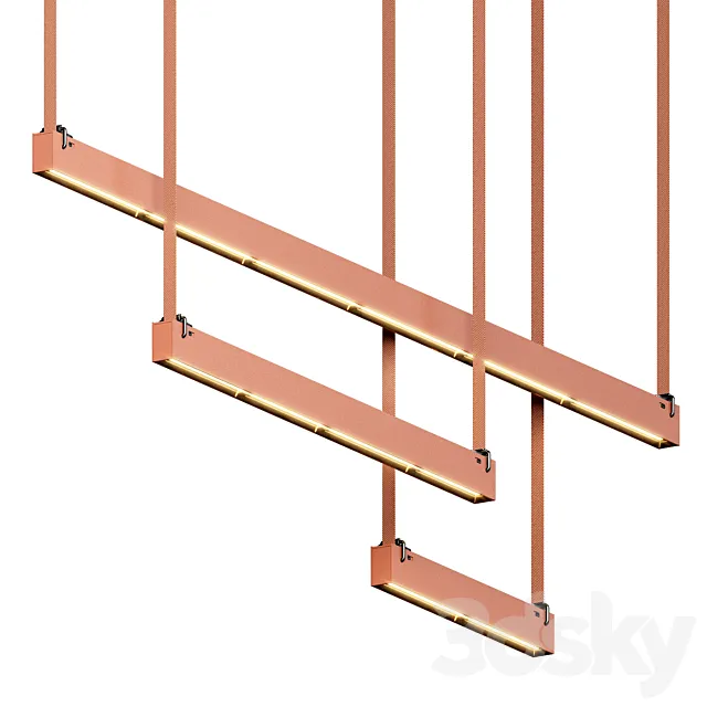 Vibia Plusminus Linear pendant lamp 3D Model