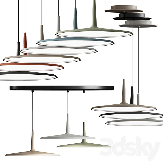 Vibia Skan Pendant Lamp 3D Model Vibia Skan Pendant Lamp 3D Model