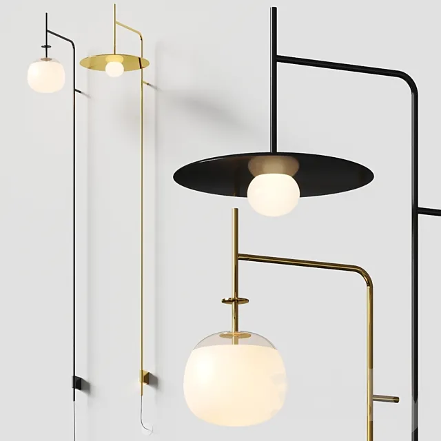 Vibia TEMPO – wall lamps set 3D Model Vibia TEMPO – wall lamps set 3D Model