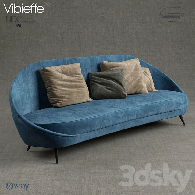 Vibieffe 650 Nido Sofa 3DModel Vibieffe 650 Nido Sofa 3DModel