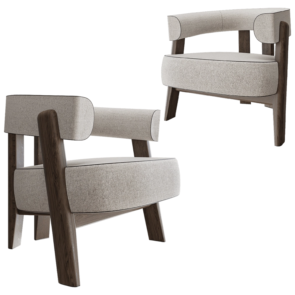 Vibieffe – Armchair 1355 Timeless 3D Model Vibieffe – Armchair 1355 Timeless 3D Model