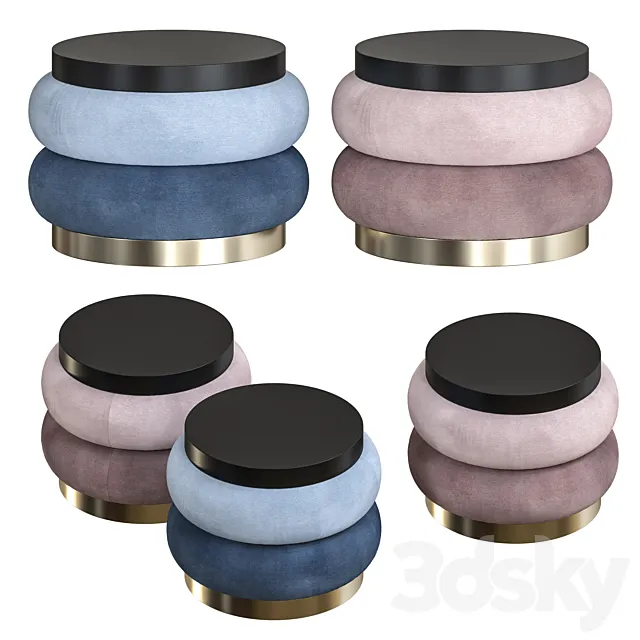 Vibieffe Chignon Coffee Tables & Poufs 3DModel