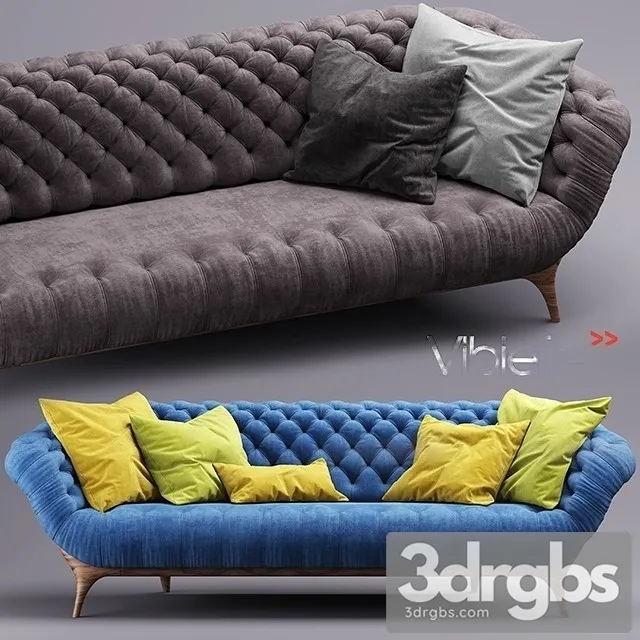 Vibieffe Victor Sofa 01 3D Model Download