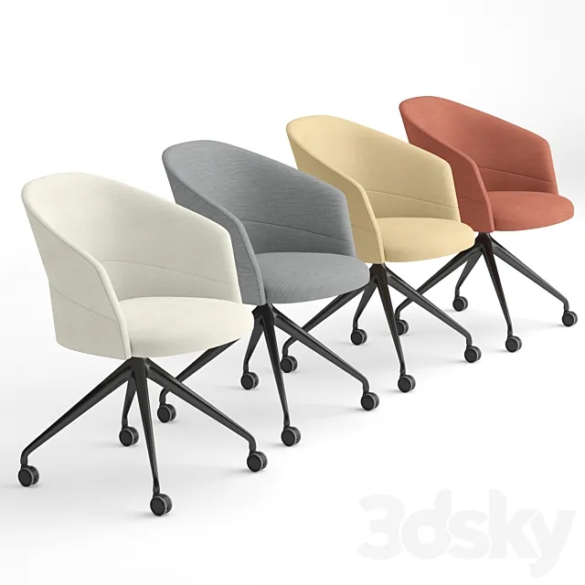 Viccarbe Copa pyramid base office chair 3D Model Viccarbe Copa pyramid base office chair 3D Model