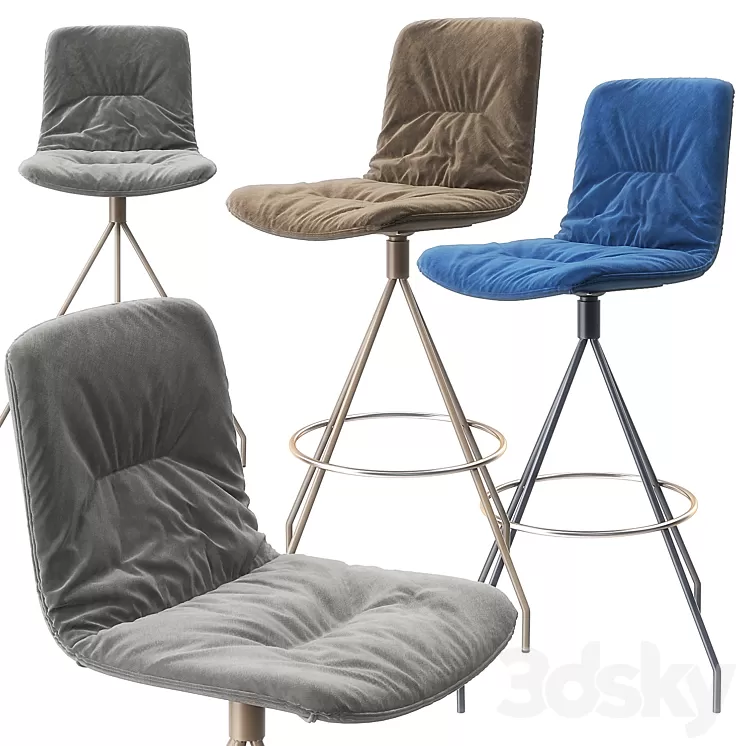 Viccarbe Klip barstool 3D Model Viccarbe Klip barstool 3D Model