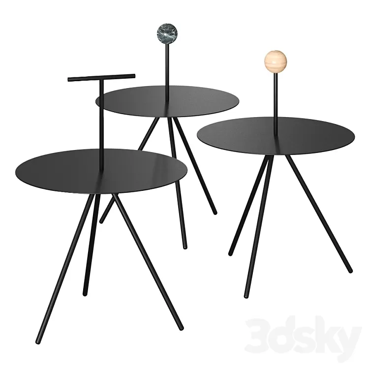 Viccarbe Trino Coffee Tables 3D Model Viccarbe Trino Coffee Tables 3D Model