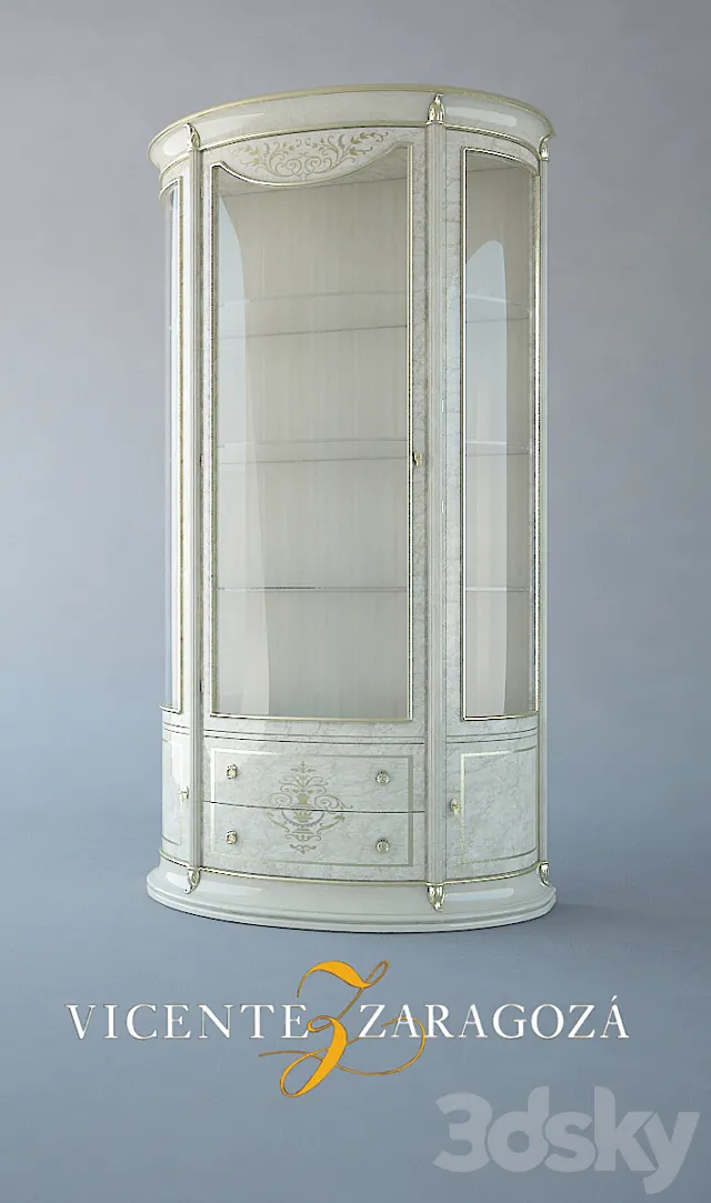 Vicente Zaragoza_California_1 door cabinet 3D Model