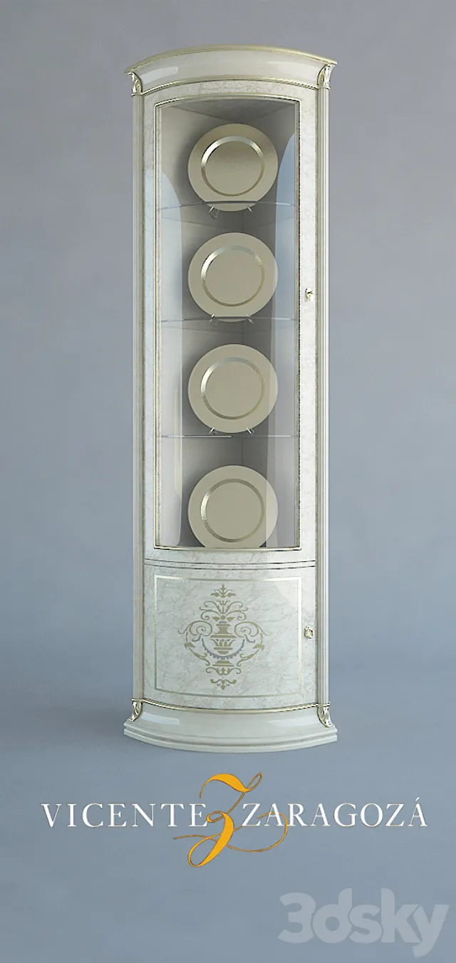 Vicente Zaragoza_California_Corner glass case 3D Model