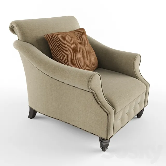 VICTORIA FALLS LOUNGE CHAIR 3D Model VICTORIA FALLS LOUNGE CHAIR 3D Model
