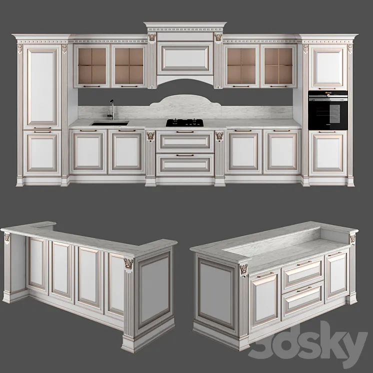 Victoria Kitchen 3D Model Free Download