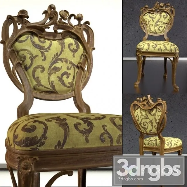 Victorian Ballon Bac Dining Chair 3D Model Download Victorian Ballon Bac Dining Chair 3D Model Download