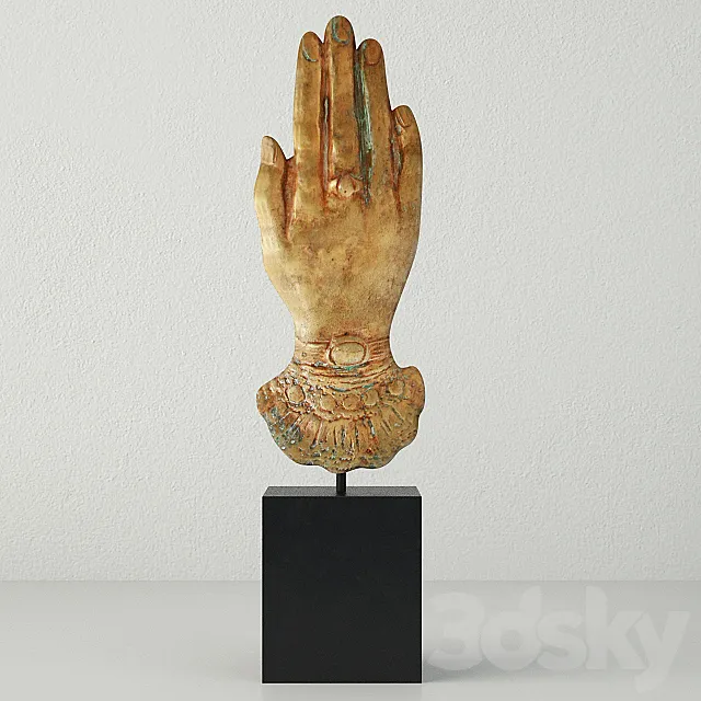 Victorian Brass Hand Paperweight 3DModel Victorian Brass Hand Paperweight 3DModel