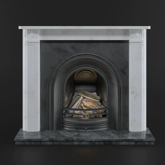 Victorian style Fireplace 3D Model
