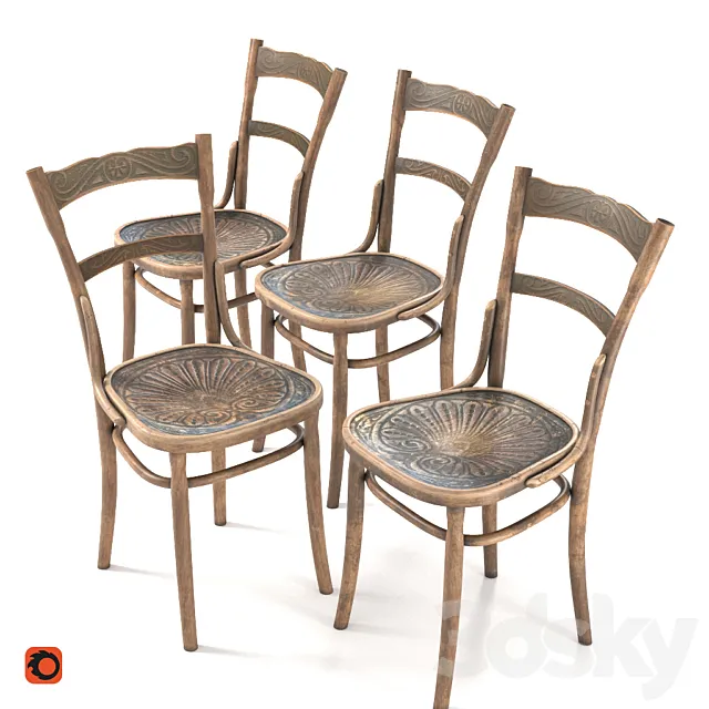 Vienna chairs “Jacob & Josef Kohn” 3D Model