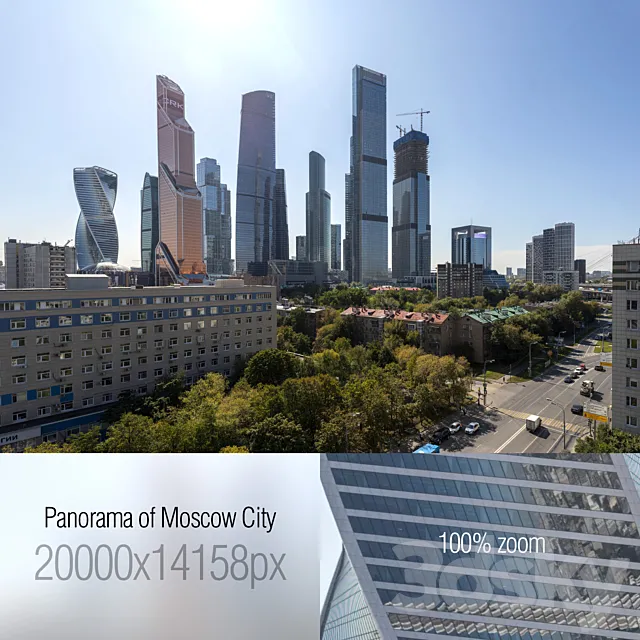 View of Moscow City. 20k 3D Model