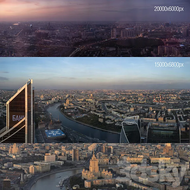 View of Moscow from Federation Tower 3D Model