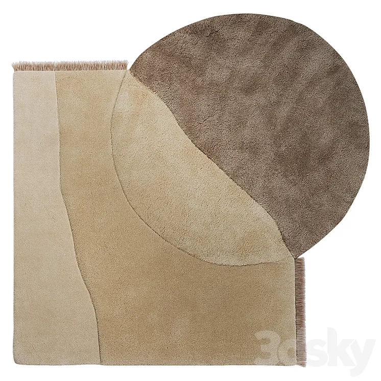 VIEW TUFTED WOOL RUG BY FERM LIVING 3D Model Free Download
