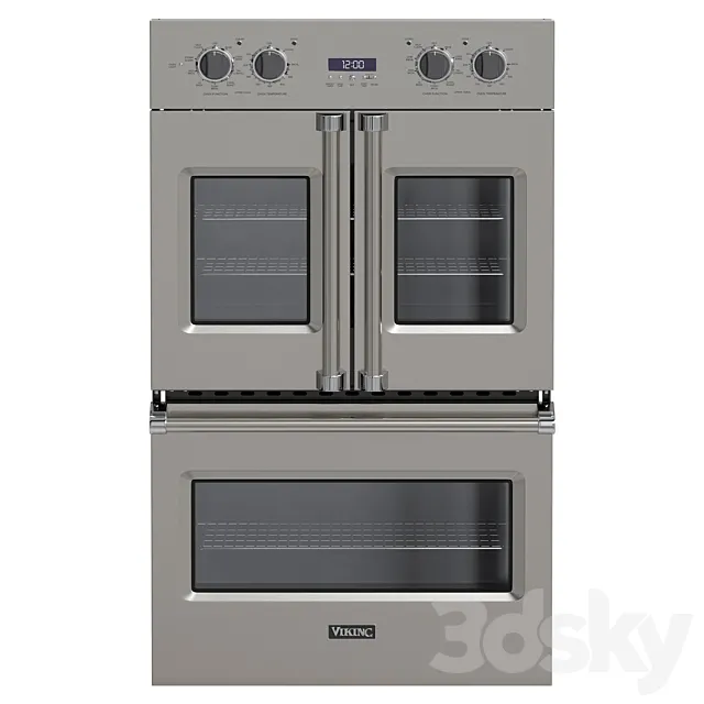 Viking Electric Double French-Door Oven 3D Model Viking Electric Double French-Door Oven 3D Model