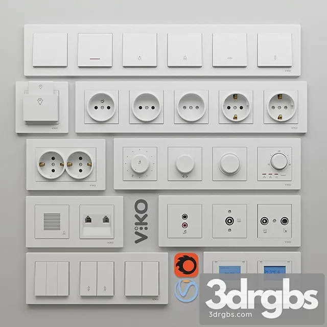 Viko Karre Socket 3D Model Download