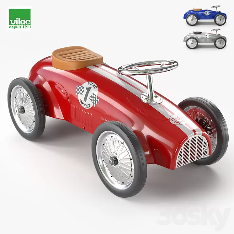 Vilac Ride On Racing Car 3D Model Vilac Ride On Racing Car 3D Model