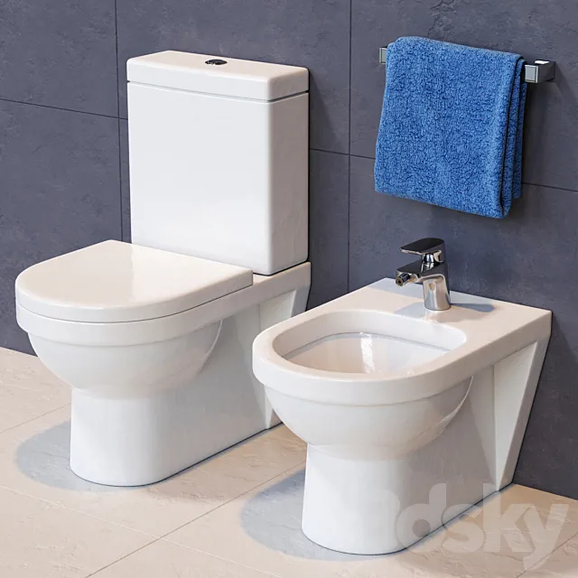 Villeroy and Boch Toilet and Bidet 3DModel