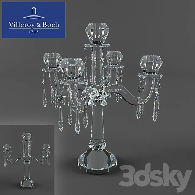 Villeroy & Boch _ Retro Accessories Candelabra 3D Model Villeroy & Boch _ Retro Accessories Candelabra 3D Model