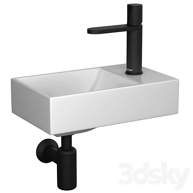 Villeroy & Boch AVENTO mini sink & Antoniolupi Indigo mixer 3D Model Villeroy & Boch AVENTO mini sink & Antoniolupi Indigo mixer 3D Model