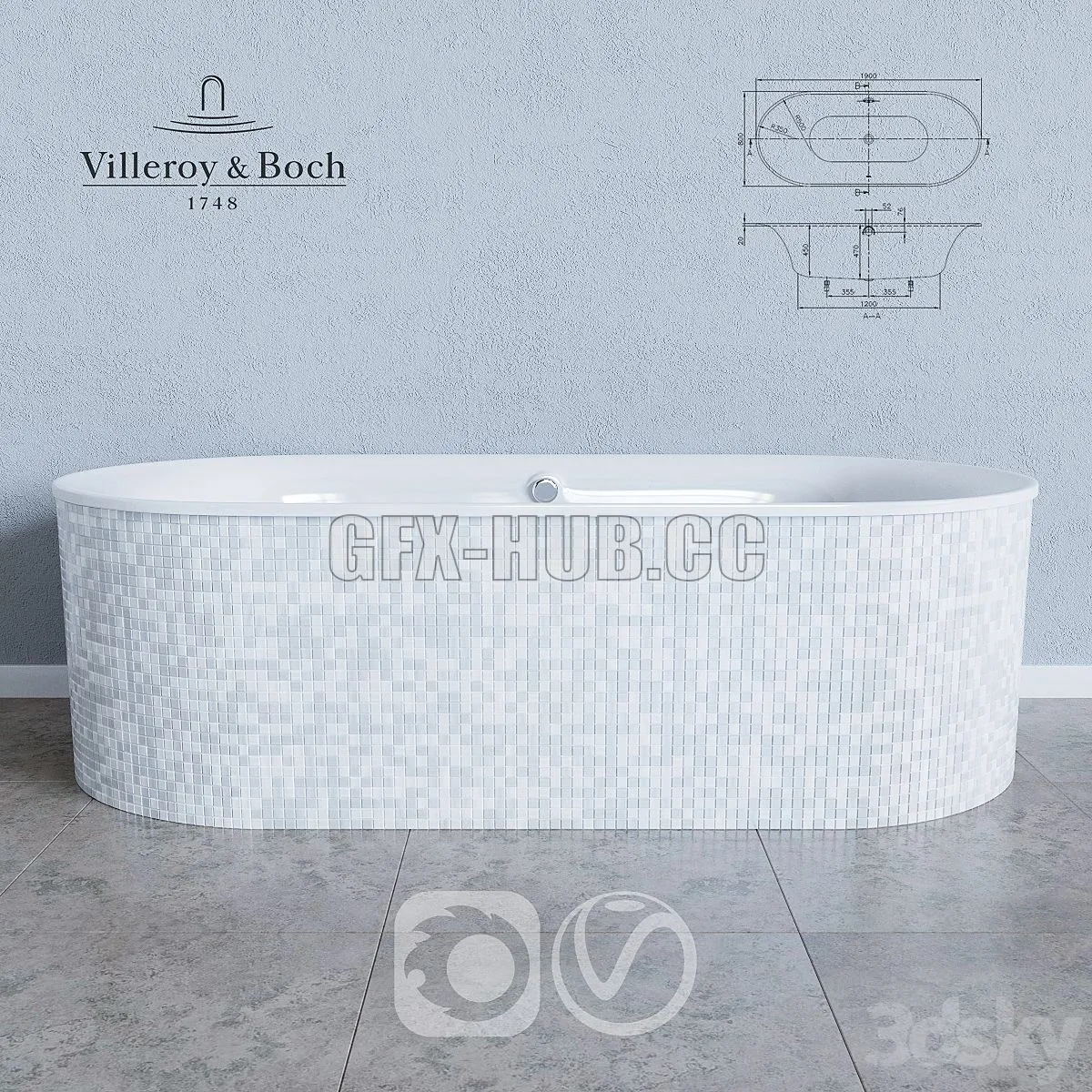 VILLEROY & BOCH CETUS BQ190CEU7V 3D Model