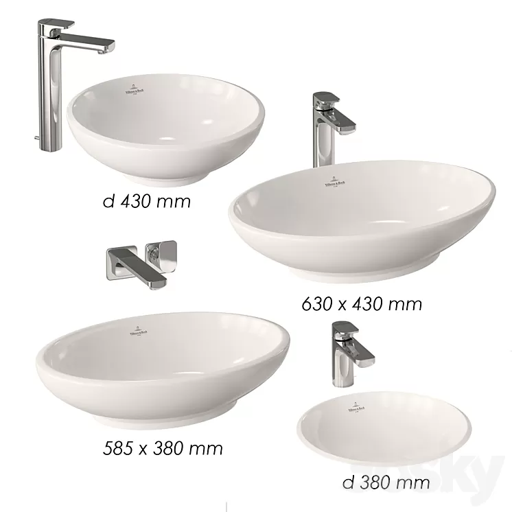 Villeroy & Boch – Loop & Friends Sink 3D Model Villeroy & Boch – Loop & Friends Sink 3D Model