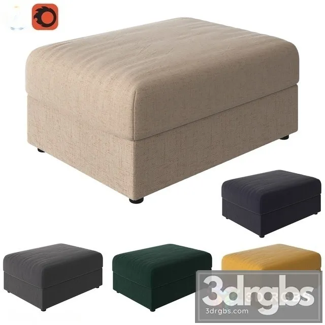 Vime Pouf Seat 3D Model Download