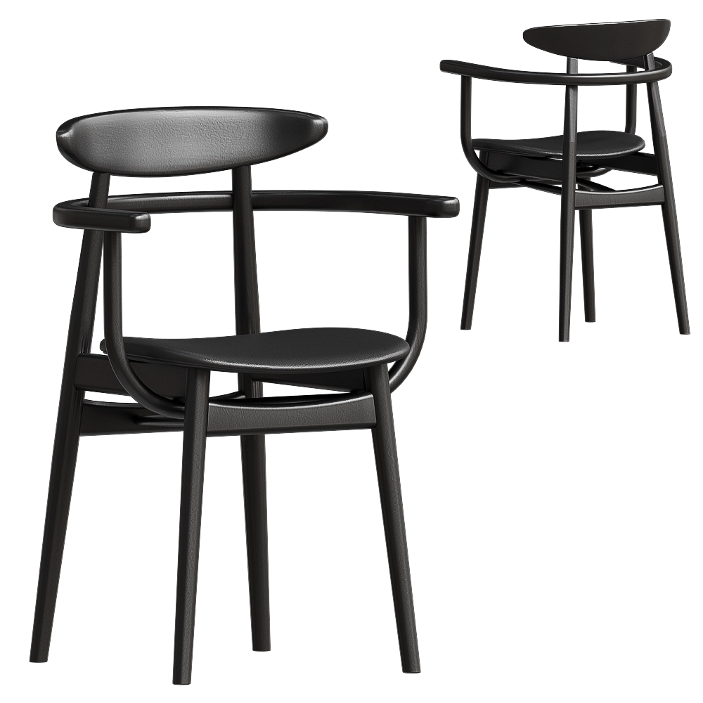 Vincent Sheppard – Armchair Teo dining upholstered 3D Model Vincent Sheppard – Armchair Teo dining upholstered 3D Model