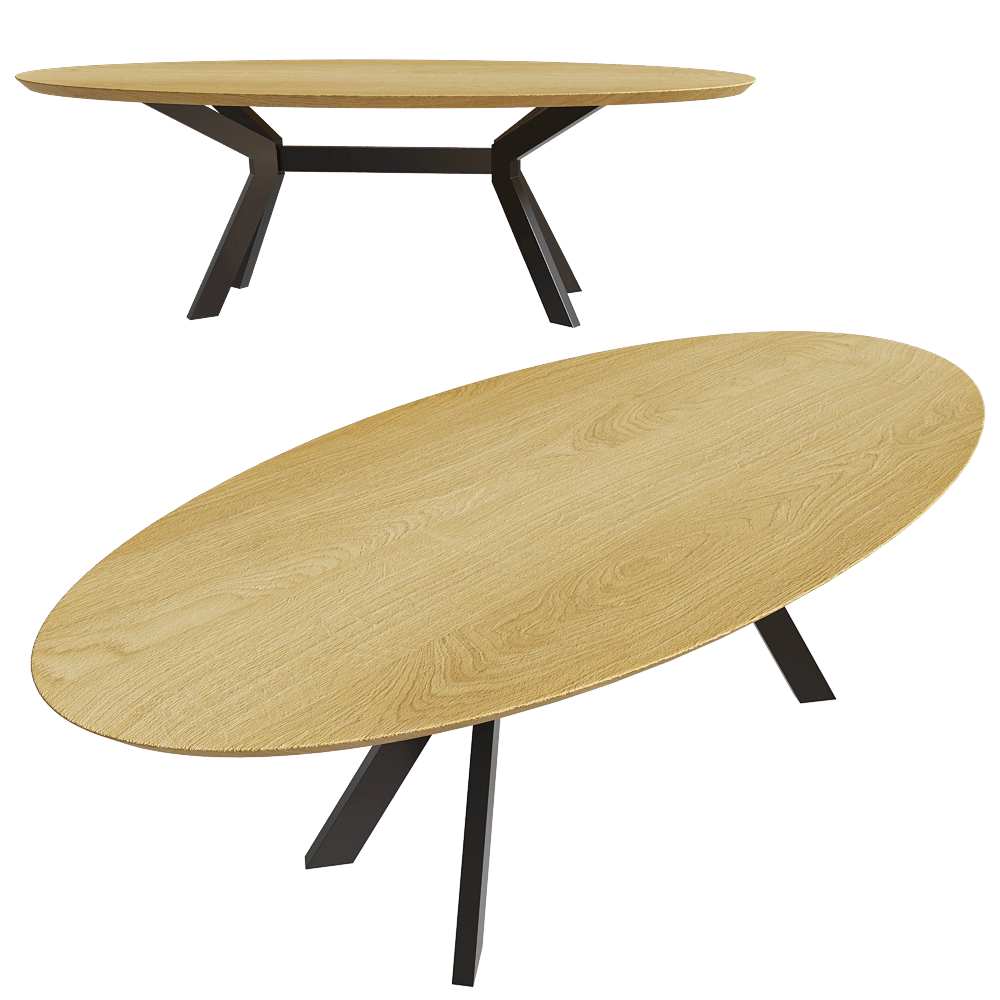 Vincent Sheppard – Dining table Albert ellipse 3D Model Vincent Sheppard – Dining table Albert ellipse 3D Model