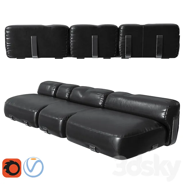 Vincenzo De Cotiis Sofa DC0705A 3D Model