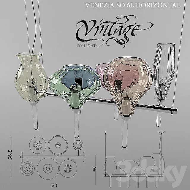 Vintage _ VENEZIA SO 6L Horisontal 3DModel Vintage _ VENEZIA SO 6L Horisontal 3DModel