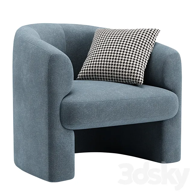 Vintage armchair Nolami La Redoute 3D Model Vintage armchair Nolami La Redoute 3D Model