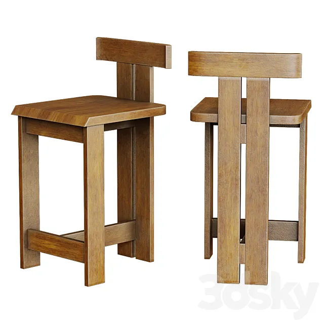 vintage bar stool 3D Model vintage bar stool 3D Model