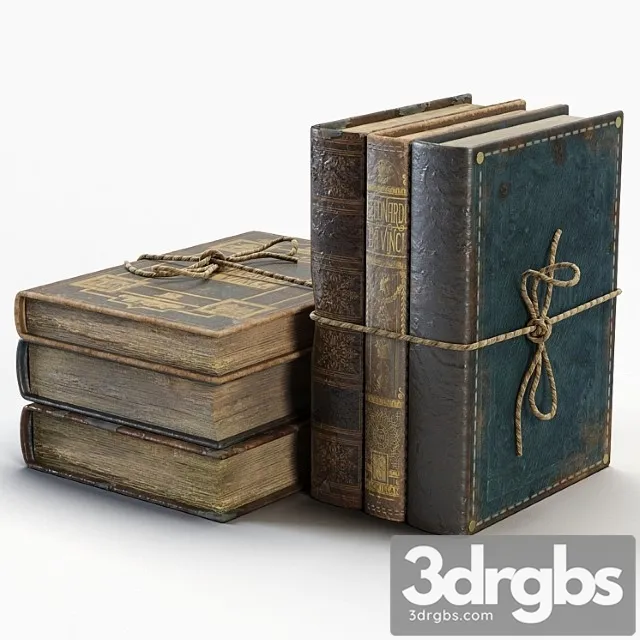 Vintage books 3D Model Download