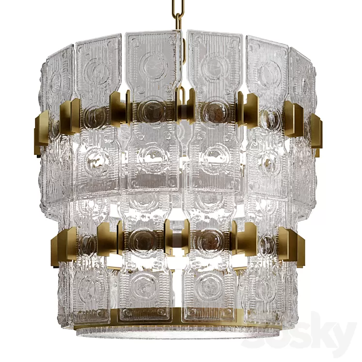 Vintage Chandelier Red May 3D Model Free Download