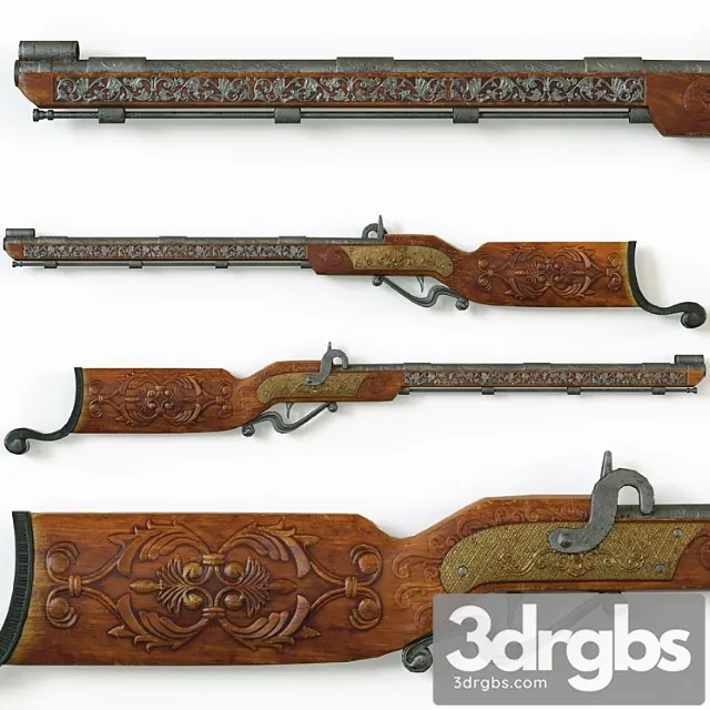 Vintage decorative shotgun 3D Model Download