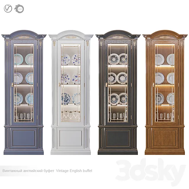 Vintage English Buffet # 2 3D Model