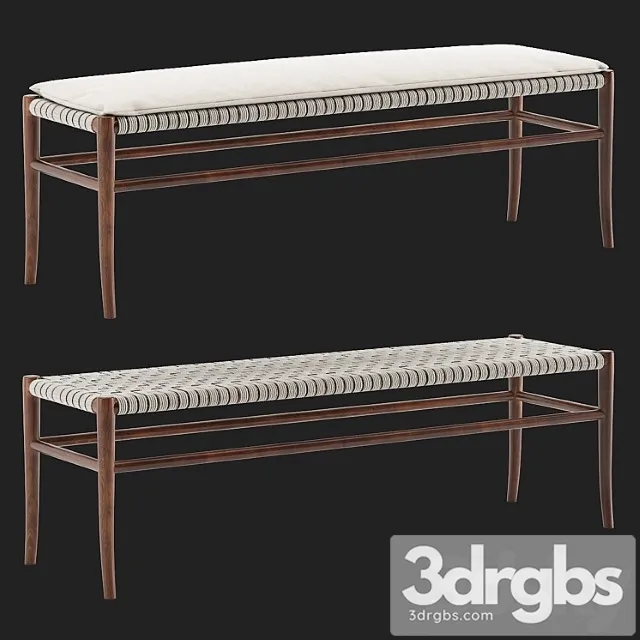 Vintage folding rope bench 2 3D Model Download