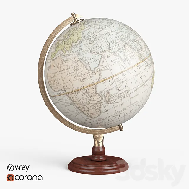 Vintage globe 3D Model