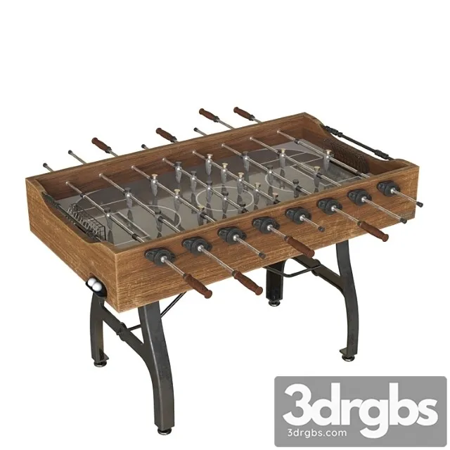 Vintage Industrial Foosball Table 2 3D Model Download
