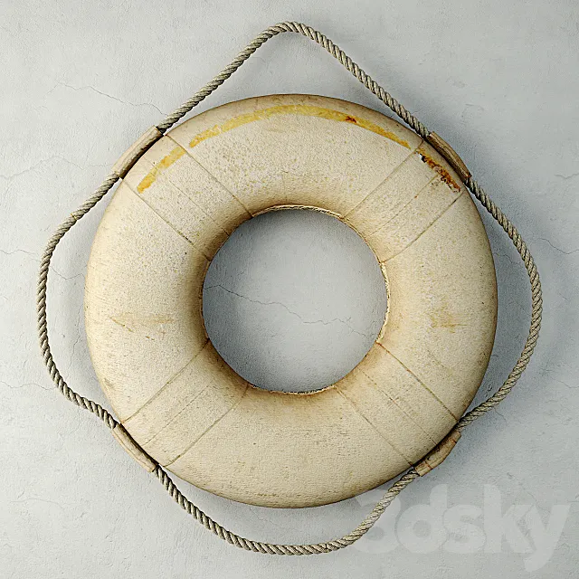 Vintage Life Preserver 3DModel Vintage Life Preserver 3DModel